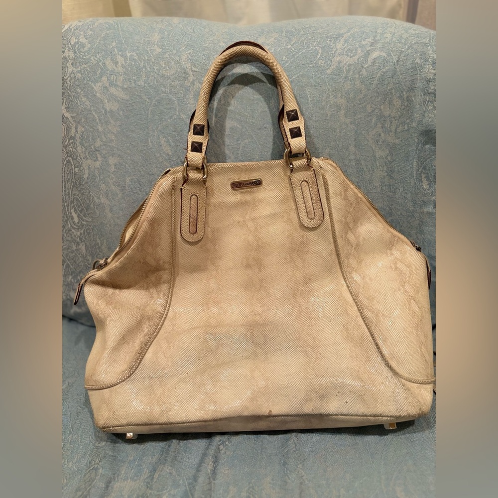 Rebecca Minkoff  Leather Tote with Woven Detailing - Picture 3 of 7